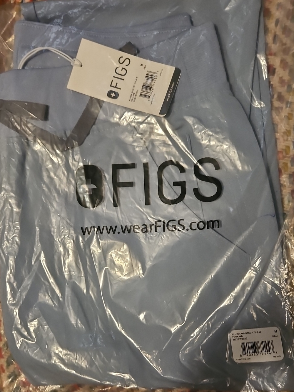 Figs Dusty Blue High-waisted YOLA bottoms Medium